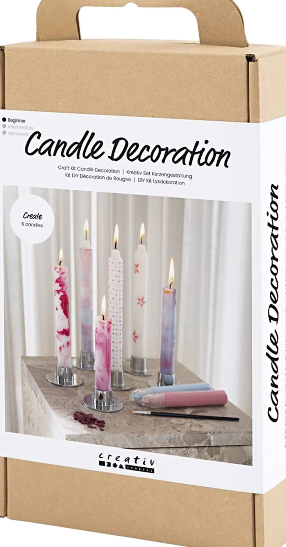 DIY Kit Lysdekoration, Dekorerede kronelys>Creativ Company Sale