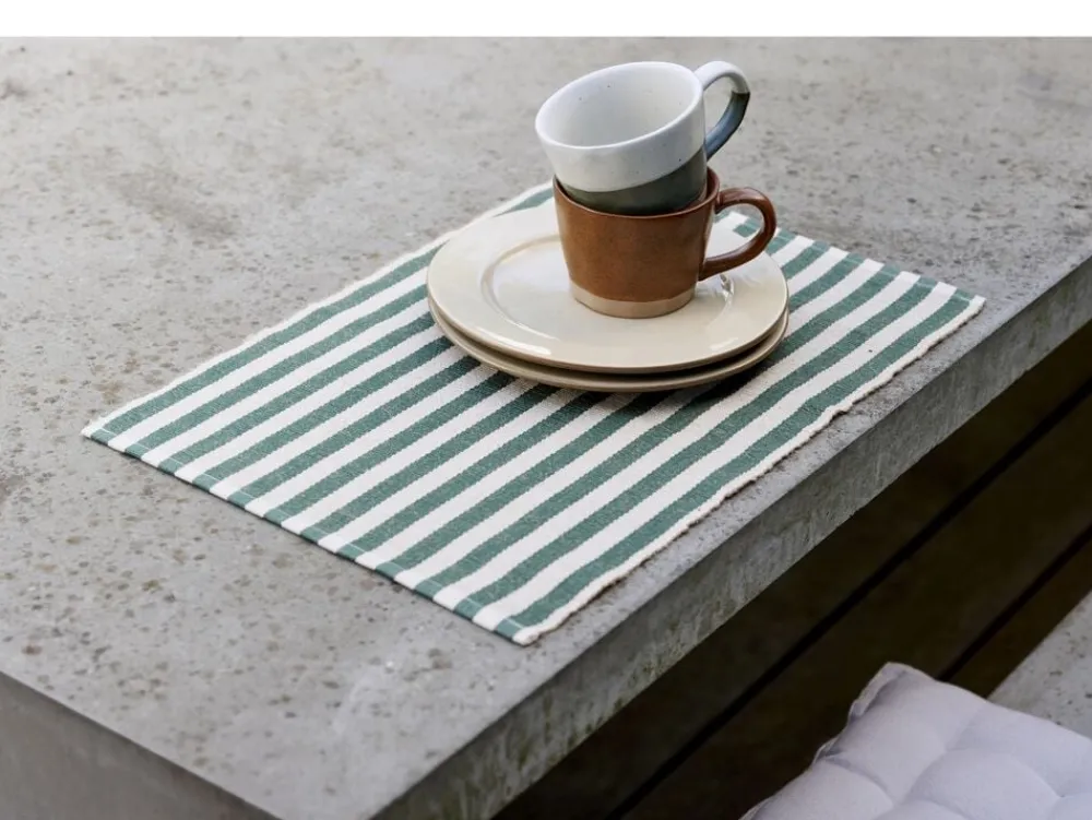 Dækkeserviet 33x48 2-pk Statement Stripe Green>Södahl Discount