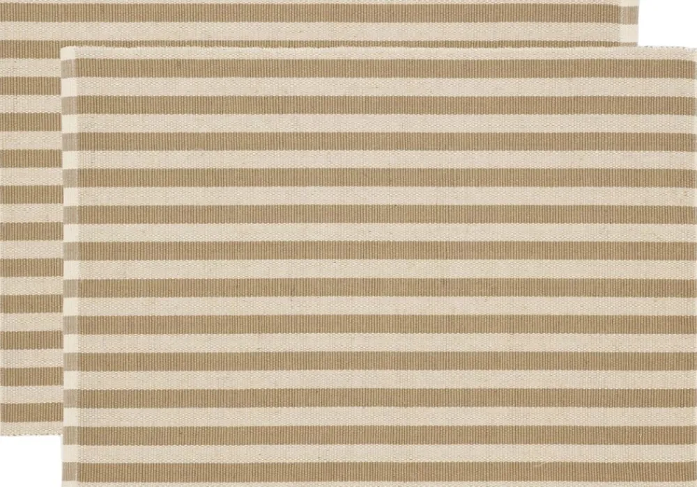 Södahl Dækkeserviet 33x48 2-pk Statement Stripe Beige