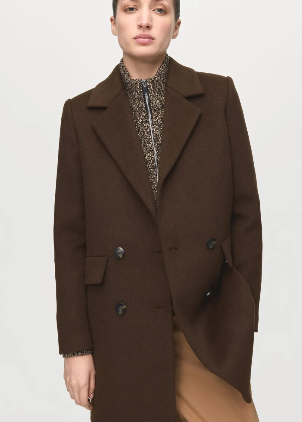 Double-breasted wool blend coat>MANGO Hot