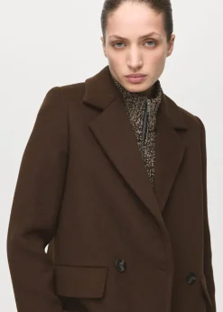 Double-breasted wool blend coat>MANGO Hot