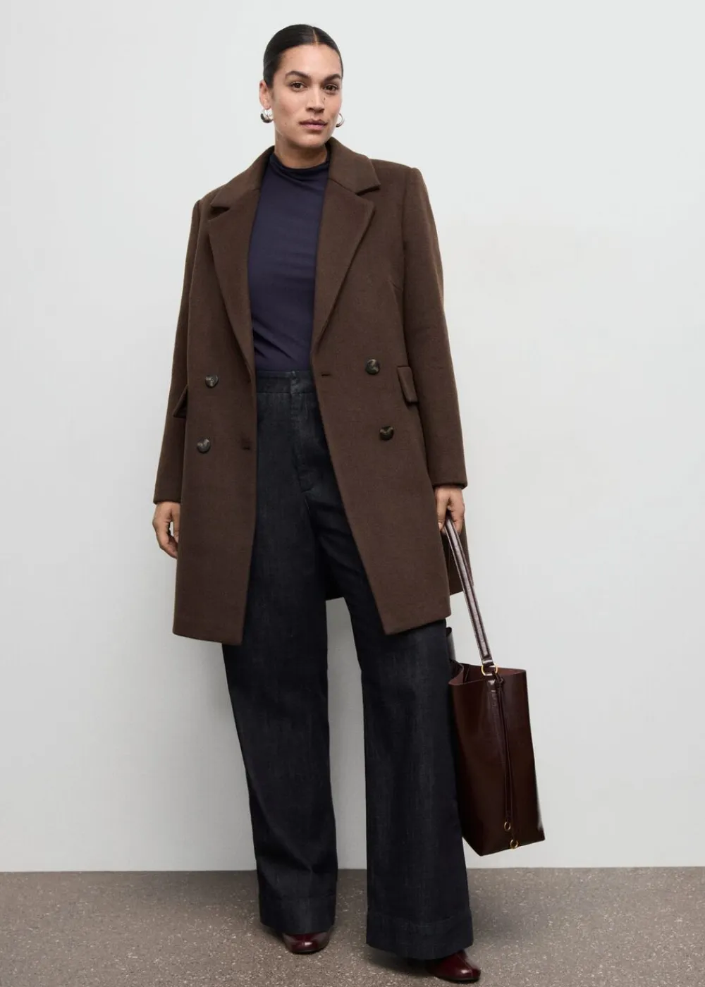 Double-breasted wool blend coat>MANGO Hot