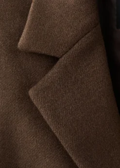 Double-breasted wool blend coat><noscript><img width=