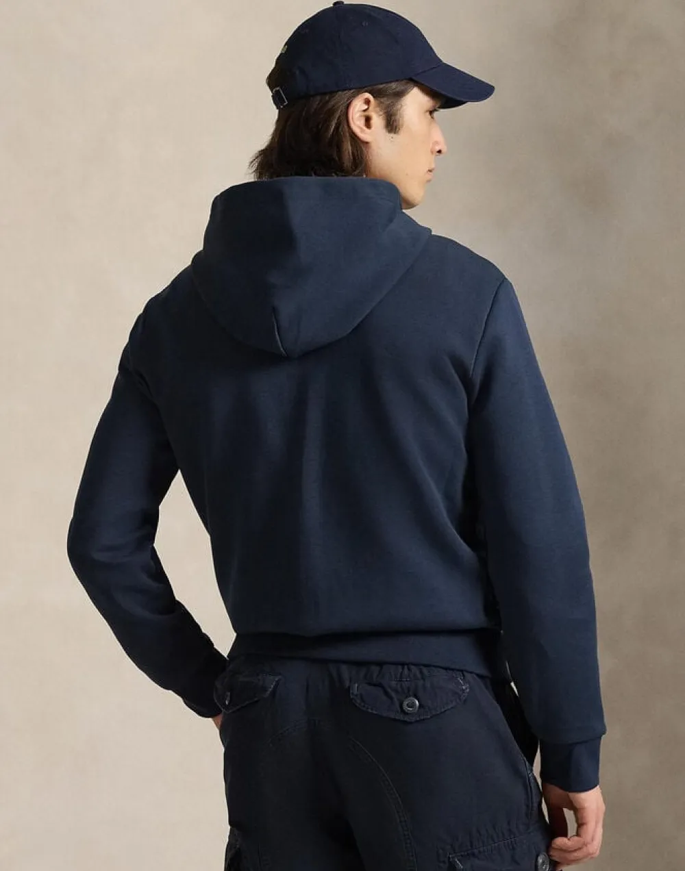 Polo Ralph Lauren Double-Knit Full-Zip Hoodie Blå New