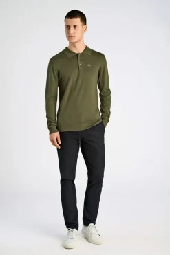 Lindbergh Ecovero L/S polo Grøn Clearance