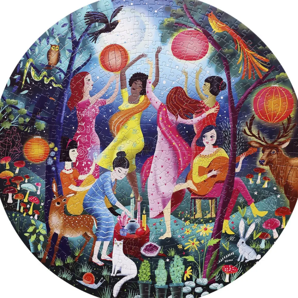 eeBoo - Rundt puslespil 500 brk - Moon Dance Hot