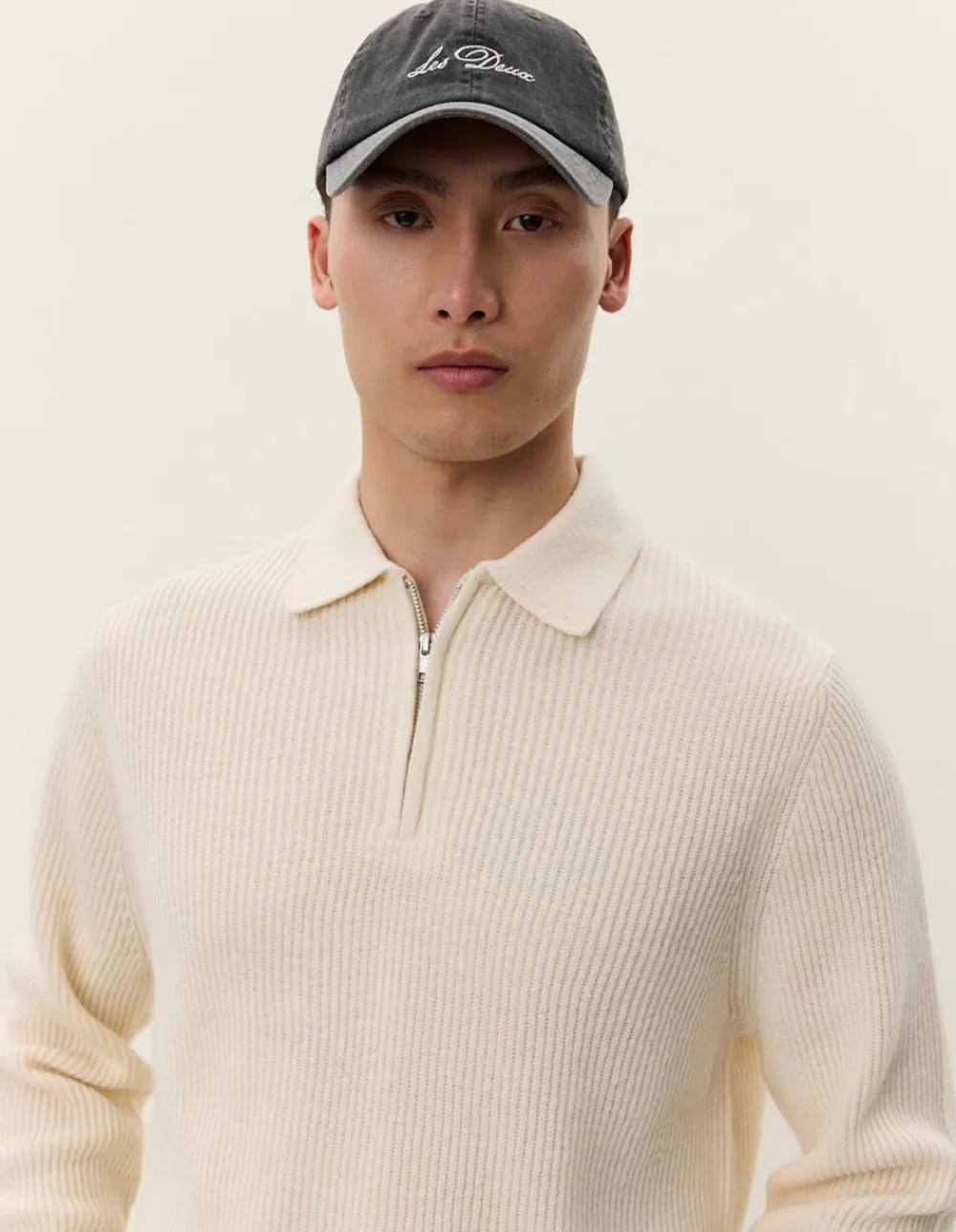 Elinor Zipper Polo Knit>Les Deux Clearance
