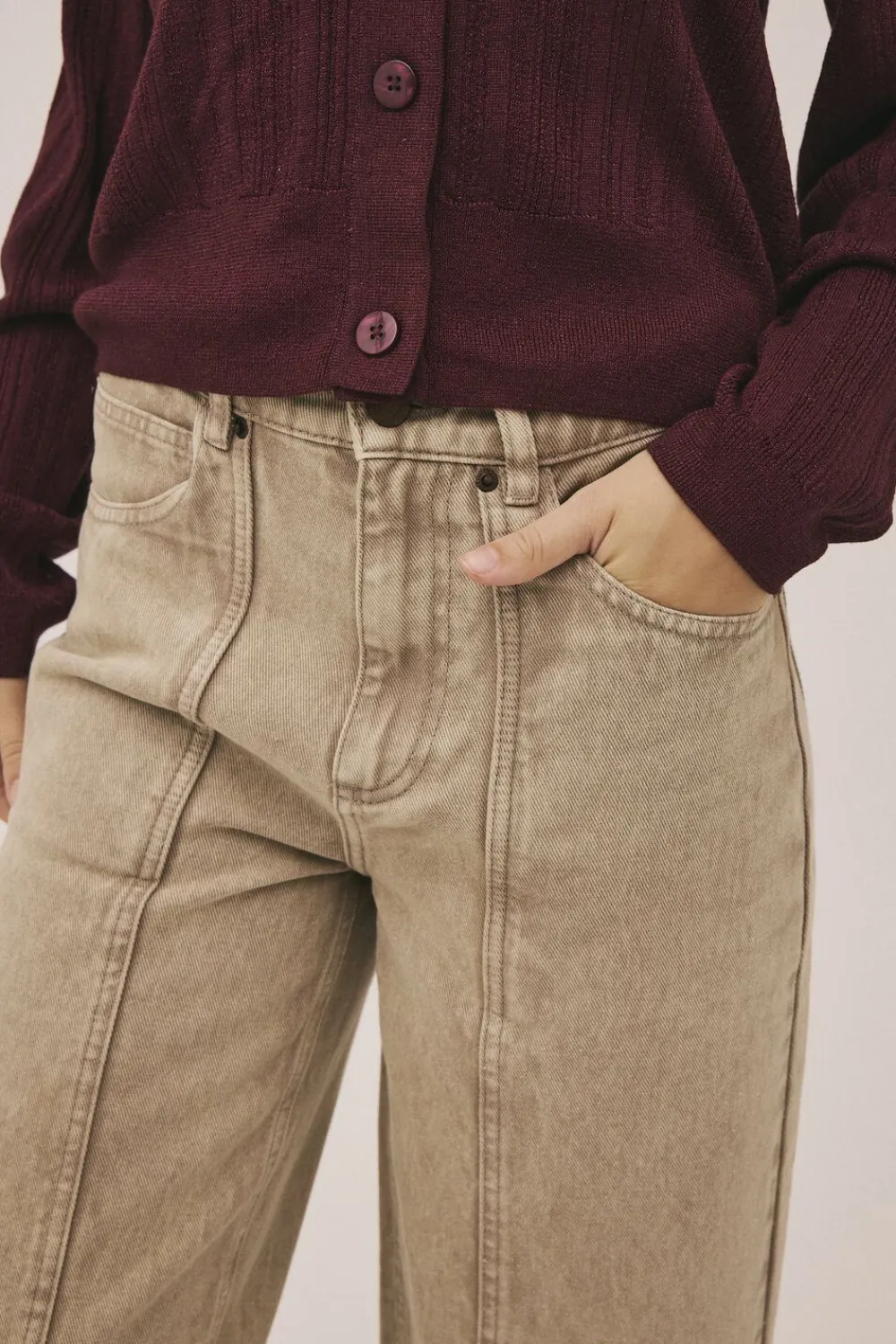 Magasin du Nord Collection Emma M125 Barrel jeans - 100% Økologisk bomuld GOTS Sandstorm New