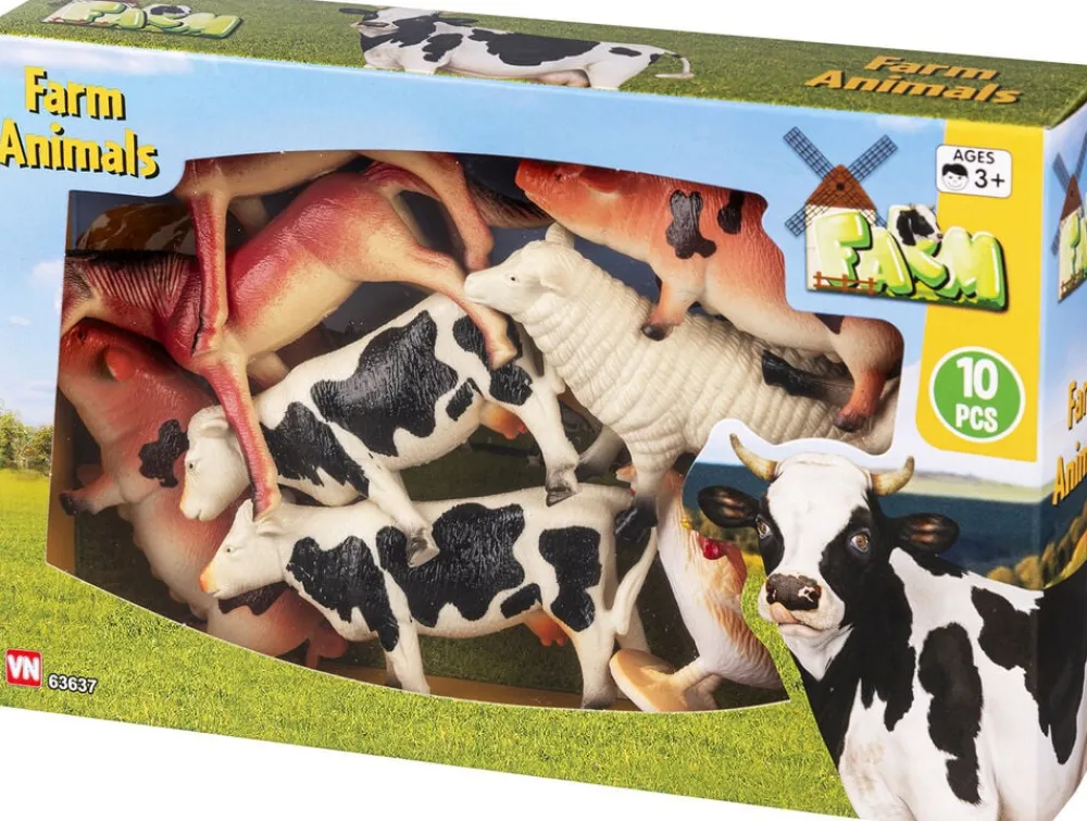 FARM DYR I BOX 10 DELE>Legetøj Best