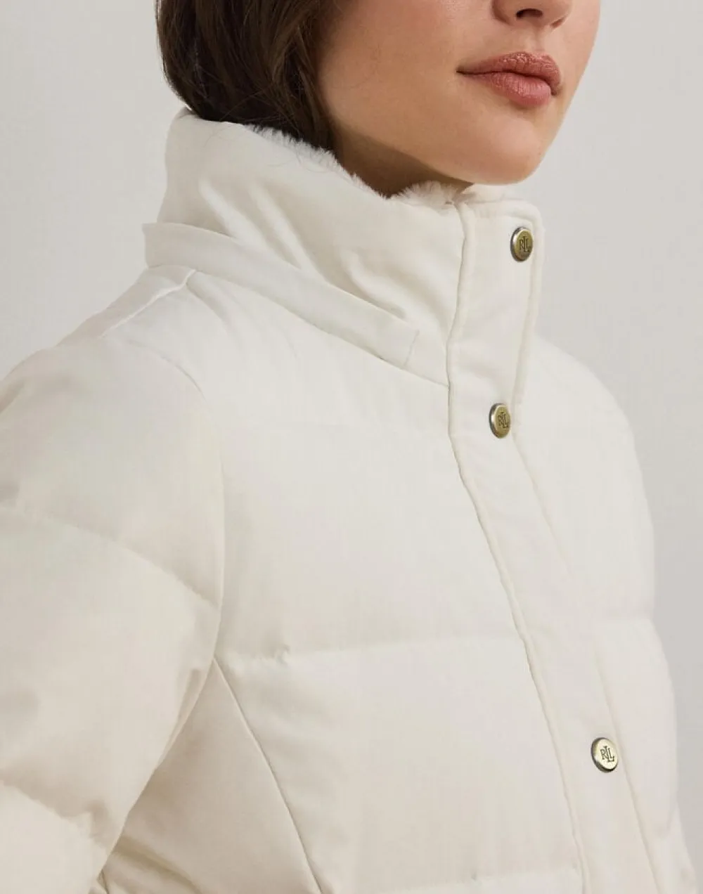 Faux-Fur-Trim Hooded Down Coat>Lauren Ralph Lauren New