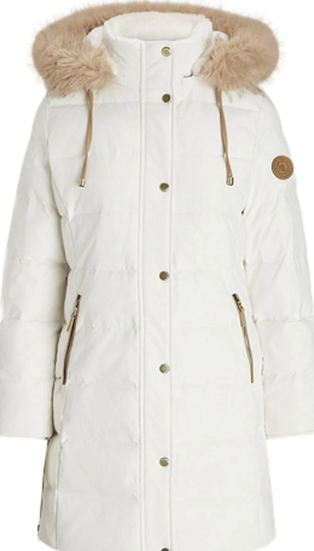 Faux-Fur-Trim Hooded Down Coat>Lauren Ralph Lauren New