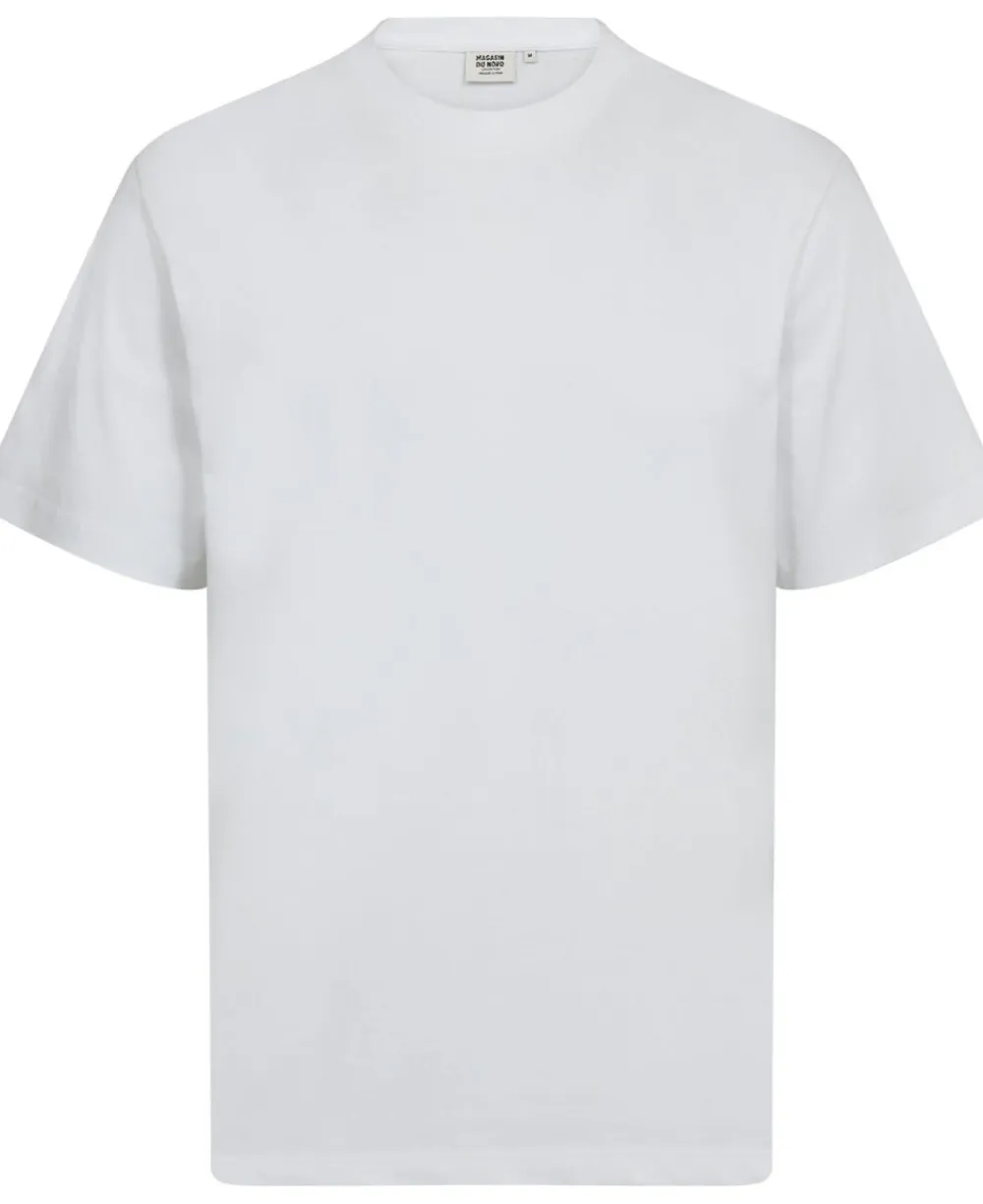 Magasin du Nord Collection Felix mid weight t-shirt Organic GOTS Bright white Best
