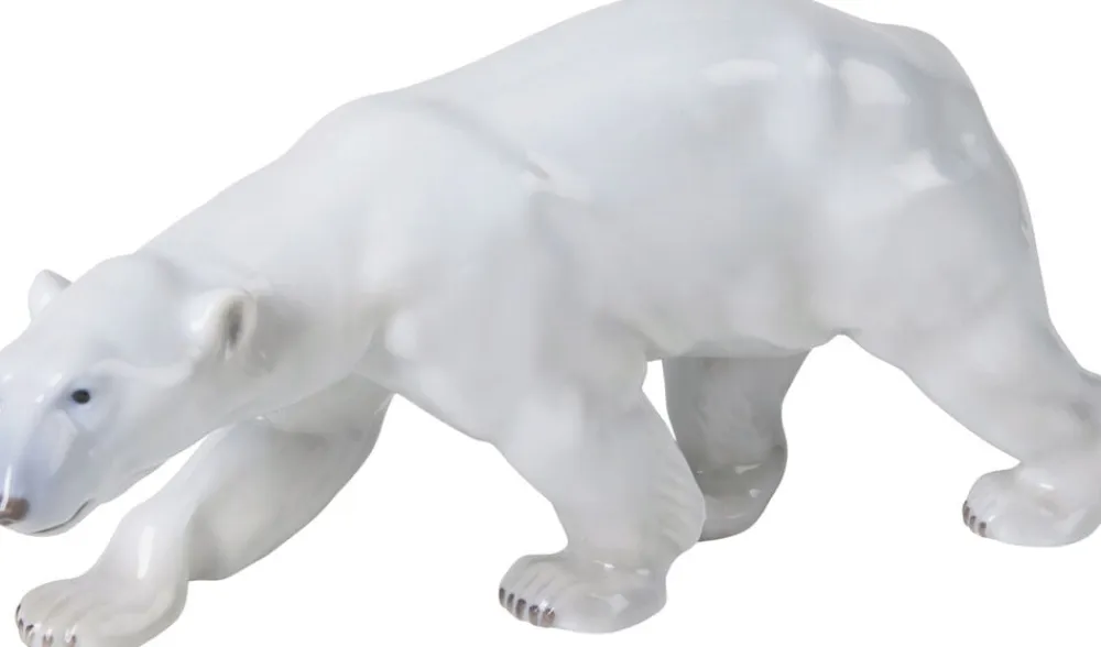 Figurine Isbjørn, gående 14 cm>Royal Copenhagen Online