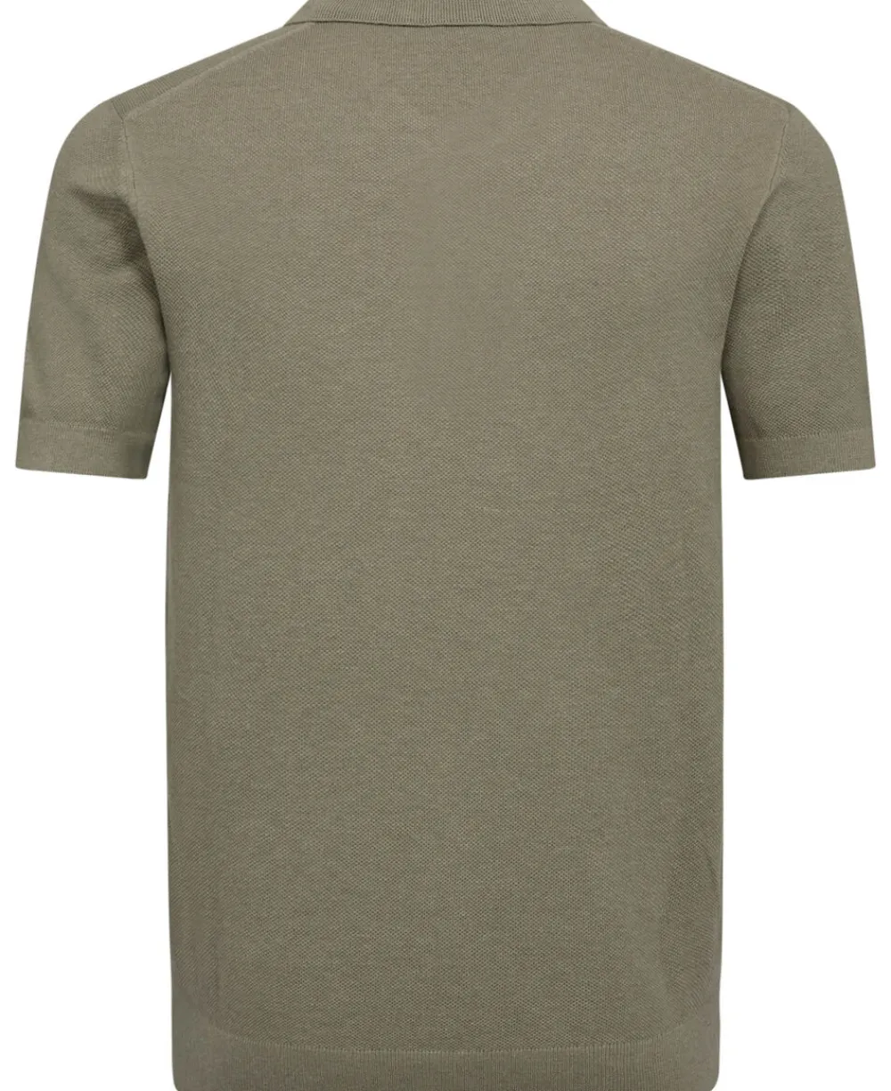 MANGO Fine-knit cotton polo shirt