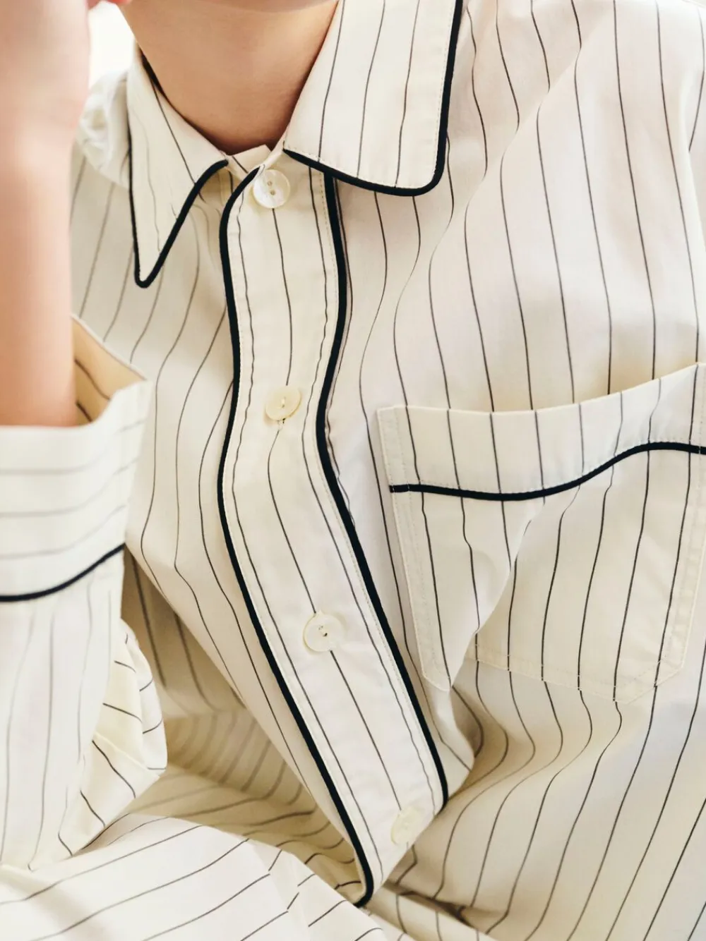 Fineline Long Nightshirt-M/L-Ivory>Hay Outlet