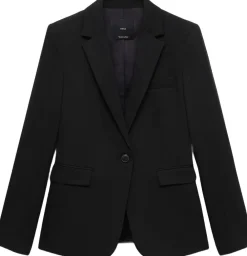 MANGO Fitted suit jacket Black