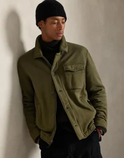 Polo Ralph Lauren Fleece Deck Jacket Grøn Clearance