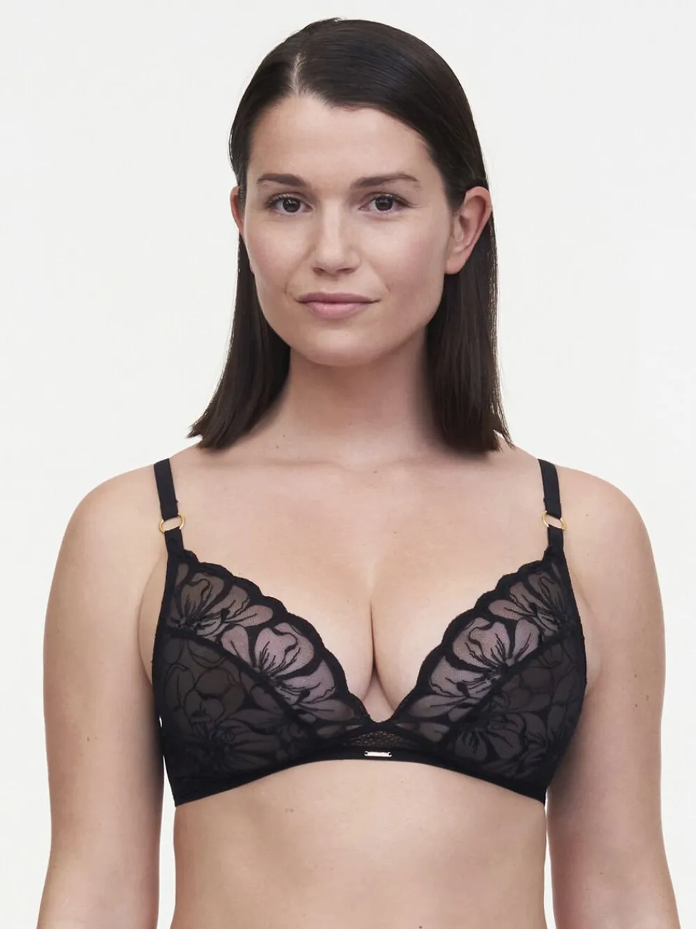Fleurs Wirefree triangle bra>Chantelle Discount