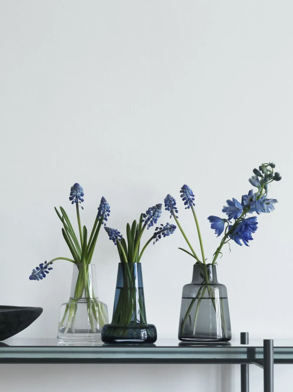 Holmegaard Flora Vase kort hals smoke H12