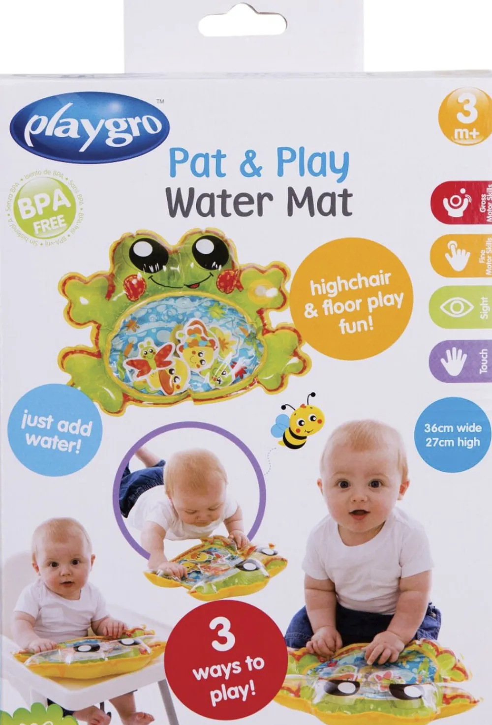 Børn Playgro Frø vand aktivitets måtte