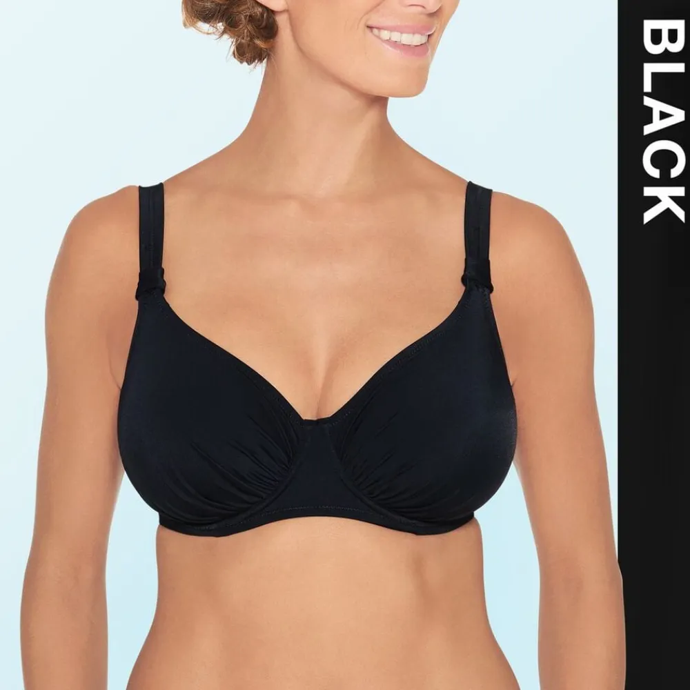 WIKI Full Cup bikini top Black New