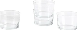 Glass-Set of 4 Small-Clear>Hay Outlet