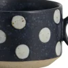 Nordal GRAINY tea cup w. handle, dark blue/sand