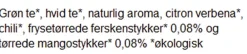 Chaplon Grøn hvid te fersken og mango økologisk 100g