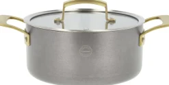 Pillivuyt Gourmet Gryde med låg Durance 2,9 liter 20 cm Rustfrit stål