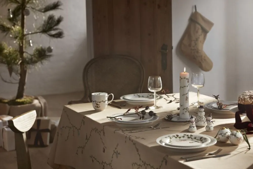 Kähler Hammershøi Christmas Dug 150x270 cm sand New