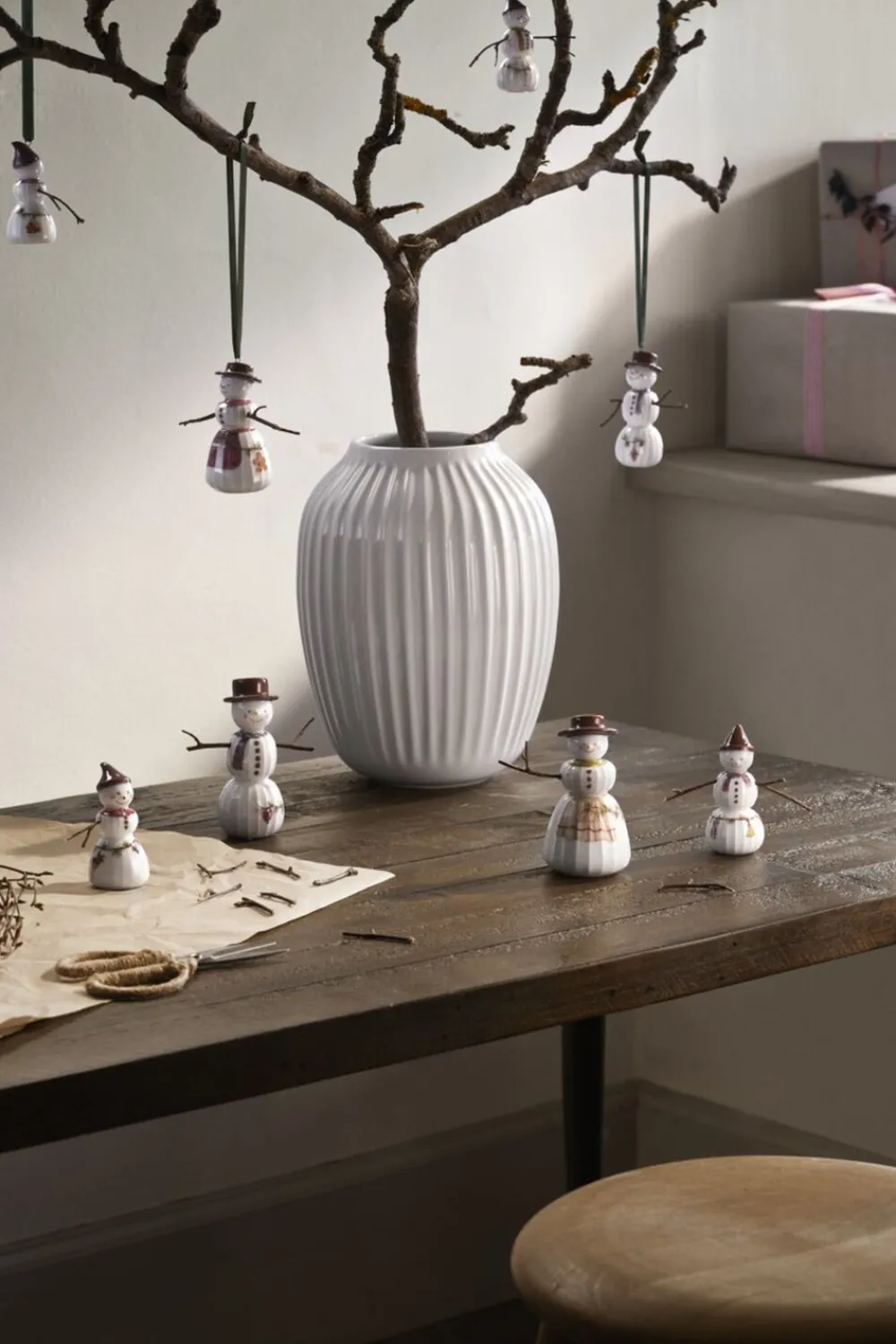 Kähler Hammershøi Christmas Snedreng H9 hvid m. deko