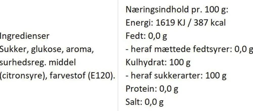 Almuegaarden Hjerte bolcher med smag af kirsebær (anledningskort)