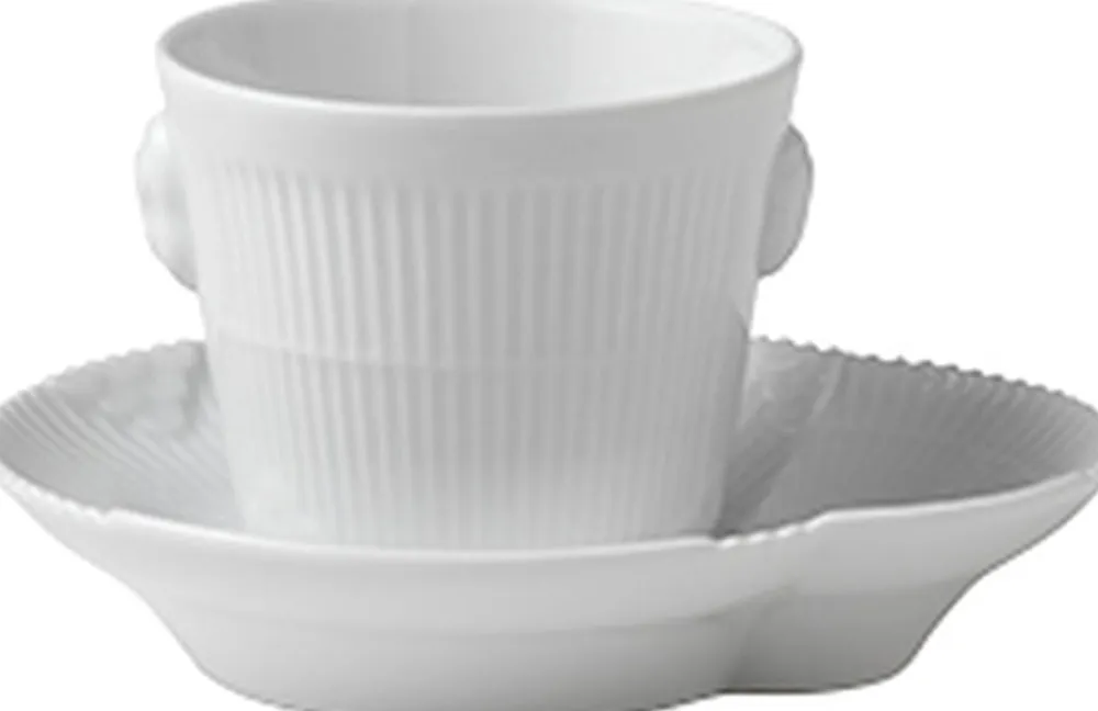 Royal Copenhagen Hvid Elements 10 cl. espressokop med underkop Discount