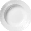 Royal Copenhagen Hvid Riflet 21 cm. dyb tallerken