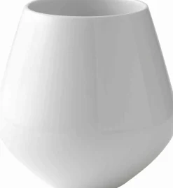 Royal Copenhagen Hvid Riflet 15 cm. vase - medium New