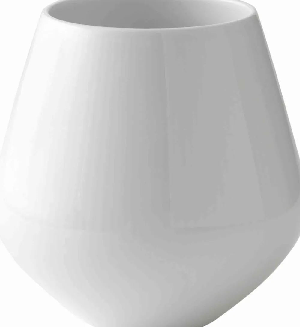 Royal Copenhagen Hvid Riflet 15 cm. vase - medium New