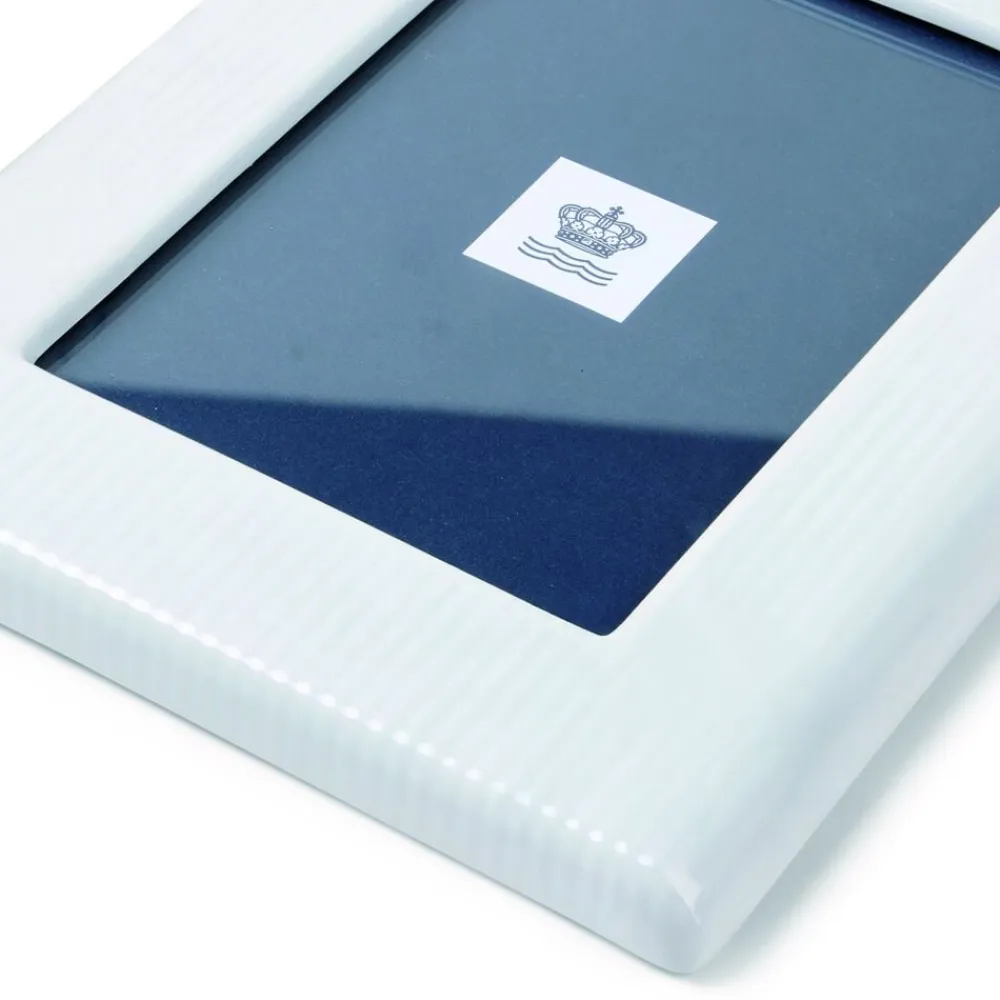 Hvid Riflet billedramme 21 cm>Royal Copenhagen Online