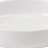 Royal Copenhagen Hvid Riflet ovnfast fad rundt 18,5 cm. Sale