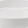 Hvid Riflet ovnfast fad rundt 27 cm.>Royal Copenhagen Clearance