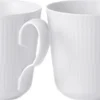 Royal Copenhagen HVID RIFLET 2-PAK KRUS, 28 CL