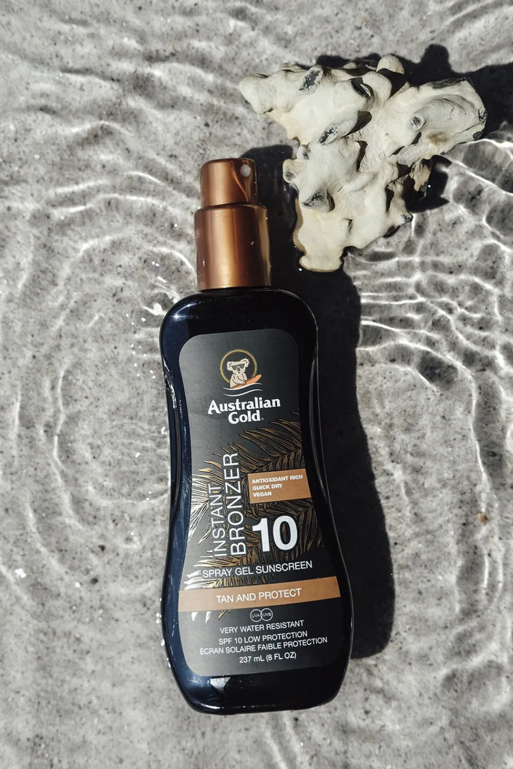 Australian Gold Instant Bronzer Spraygel SPF 10 New