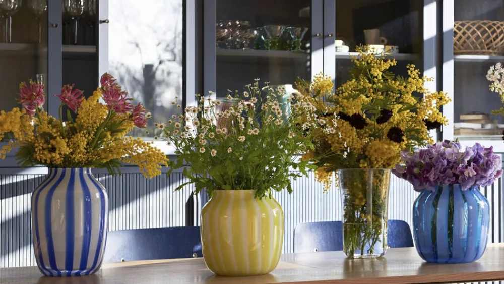Hay Juice Vase-Wide-Yellow