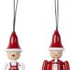 Kay Bojesen Julepynt Jule Ole & Jule Lise rød/blå/hvid Best