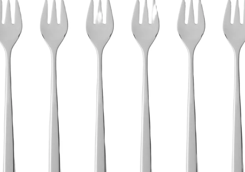 Gense Kagegaffel Fuga 15,5 cm 6 stk. Mat/Blankt stål