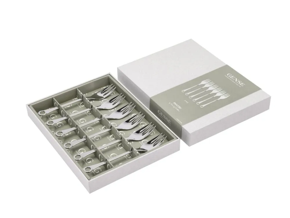 Gense Kagegaffel Pantry 16 cm 6 stk. Mat/Blank stål