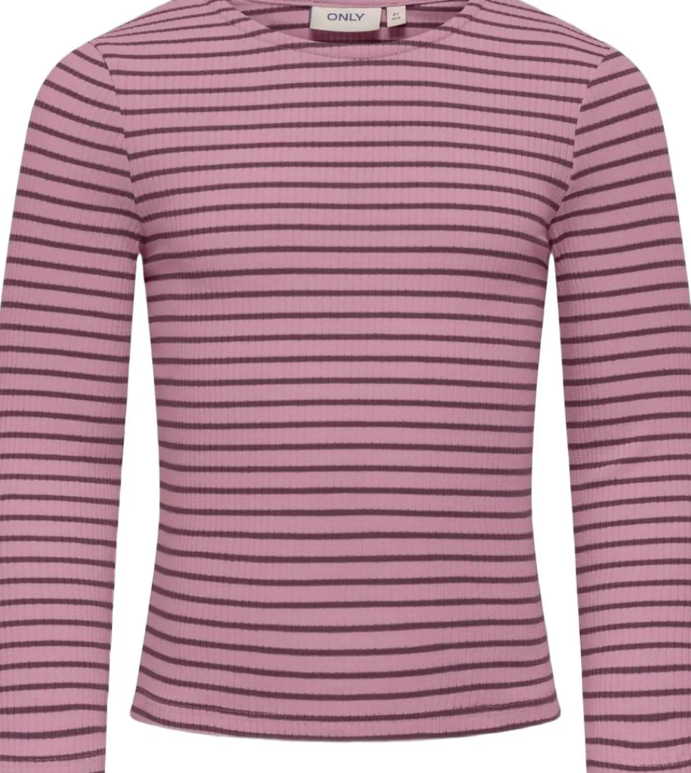 Name It KMGMAUDE LIFE STRIPE LS TOP JRS NOO Sea pink/mauve wine Sale