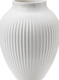 Knabstrup, vase, riller hvid, 12,5 cm>Knabstrup Keramik New