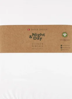 Night & Day Økologisk U-split lagen, percale - GOTS,