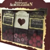 Kærligheds-Gaveæske med hjerte bolcher, hindbær choko-lakridser og hin>Almuegaarden Discount