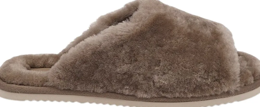 Lovelies KVINA - OPEN SHEARLING SLIPPER Taupe Best
